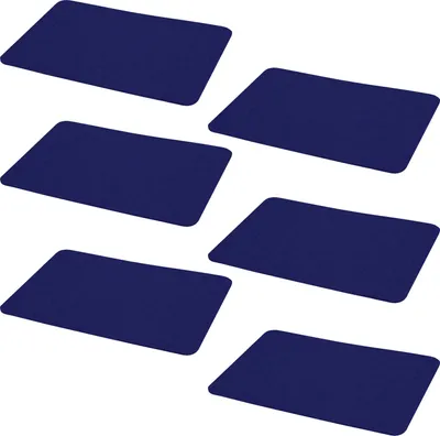 Produktbild von 6er Set Platzmatte Filz 44 x 30 cm Navyblau  Tischsets Untersetzer Rechteckig Tischmatten Platzsets Filzuntersetzer