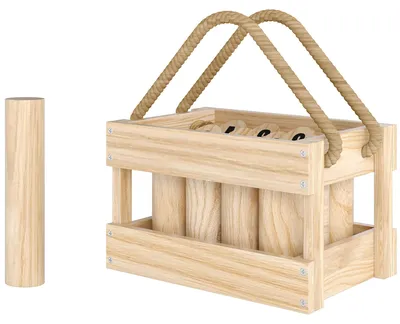 Produktbild von SPORTNOW Wikingerspiel Wurfspiel Holz Kubb Wikingerspiel mit 12 Skittles 1 Stock