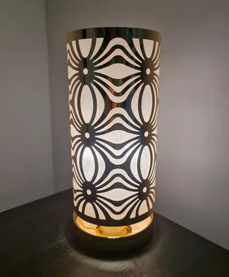 Produktbild von 653284 Formano Tischlampe Kreise zylindrisch rund  29cm goldfarben