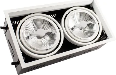 Produktbild von LED Downlight Einbaustrahler 30W Schwenkbar Kardan AR111 Dimmbar Ausschnitt 315x155 mm No Flicker 5500K Kaltweiß
