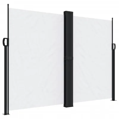 Image de vidaXL Marquise latérale extensible Blanc 180x600 cm