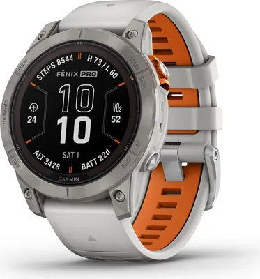 Produktbild von Garmin fēnix 7S Pro, 3,05 cm (1.2"), MIP, Touchscreen, 32 GB, GPS, 58 g