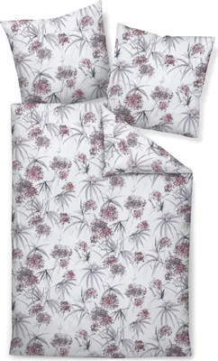 Produktbild von Janine Design Edelflanell-Bettwäsche-Garnitur Chinchilla S 78066 Farbe beere silber Größe 135x200+80x80