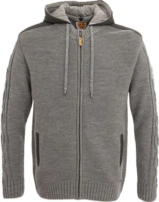 Produktbild von MADDOX Herren Trachten Strickjacke "Bruneck" mit Kapuze | Grau Größe: 48