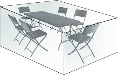 Obrázek produktu pro Průhledná ochranná plachta z PE – odolná proti UV záření – 240 cm x 136 cm x 88 cm