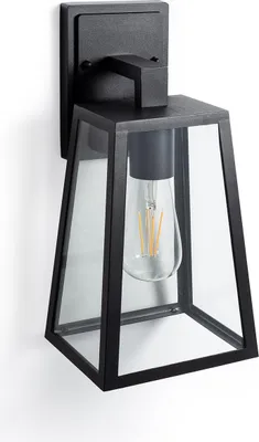 Produktbild von Wandleuchte Aussen Aluminium und Glas Karan Schwarz
