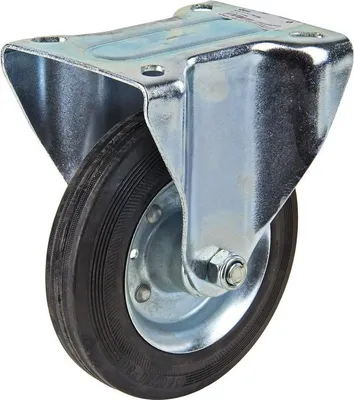 Image de Roue fixe en caoutchouc 160 mm, jusqu'à 145 kg
