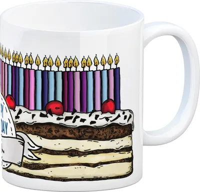 Produktbild von Geburtstagstorte Kaffeebecher zum 47. Geburtstag mit 47 Kerzen Tasse Becher mug