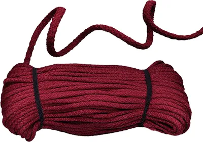 50m Baumwoll-Kordel geflochten 5 mm Baumwoll-Schnur Seil weinrot
