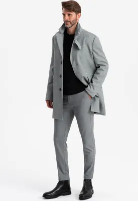 Produktbild von Ombre Clothing Wintermantel für Männer Manneh grau L