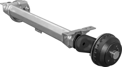 Produktbild von AL-KO COMPACT gebremste Anhängerachse 1350 kg 5x112 900 mm 1300 mm Bremsachse für PKW Anhänger Autoanhänger Transportanhänger Autotransporter