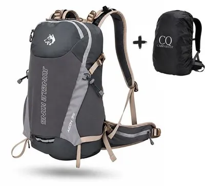 Productafbeelding van CarryQuest® - Rugzak - 35 liter - Nylon - Regenhoes en rugventilatie - Grijs