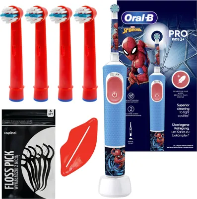 Produktbild von Oral-B Zahnbürste Vitality Pro 103 Spiderman Kinder elektrisch 4 Aufsätze