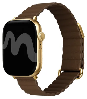 Obrázek produktu pro Magnetické kožené řemínky pro Apple Watch | 44/45/46/49 mm - Hnědé