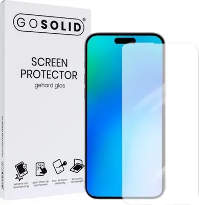 Produktbild von GO SOLID! Apple iPhone 15 Displayschutzfolie aus Hartglas