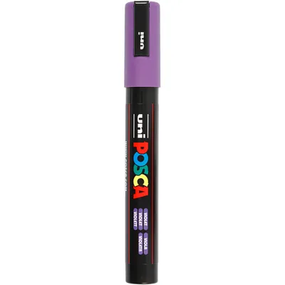 Produktbild von POSCA uni PC-5M, 1 Stück(e), Violett, Rundspitze, Schwarz, Violett, Medium, 1,8 mm