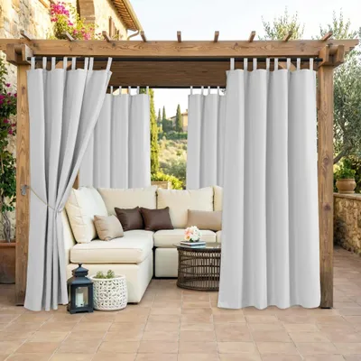Produktbild von Set von 2 wasserfesten Outdoor Vorhängen für Terrasse, Garten und Balkon