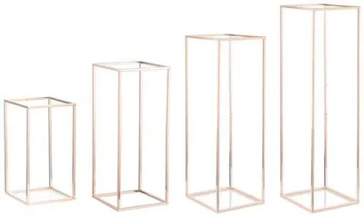 Image de Lot de 4 tuteurs dorés pour plantes, hauteur 100 cm