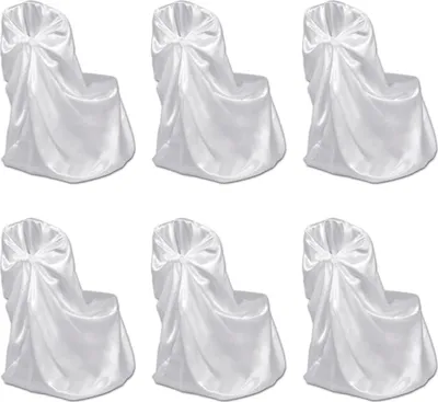 Produktbild von 6 x Stuhlhusse für Hochzeit Bankett weiß