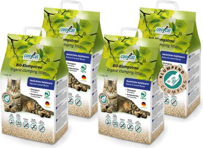 Produktbild von 4x10= 40 Liter Cosycat Katzenstreu Klumpstreu Cat`s Öko best