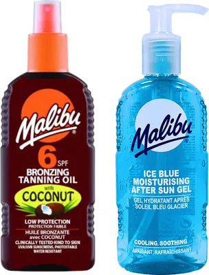 Obrázek produktu pro Malibu bronzový olej s kokosovým SPF6 200ml + gel po opalování 200 ml