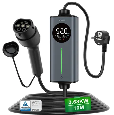 Image de Chargeur portable pour véhicules électriques, régulation intelligente de la température, fonctions de sécurité améliorées, 3,6 kW, 10 m