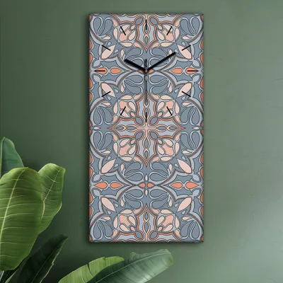 Produktbild von Wohnzimmer Leinwand Uhr Geräuschlos Küche 30x60 Portugiesische, Mosaike, Textur, Abstrakt, schwarze Zeiger