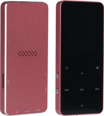 Produktbild von MP3-Player aus Metall, 128 GB Speicher, Bluetooth und externer Lautsprecher,Rose Red