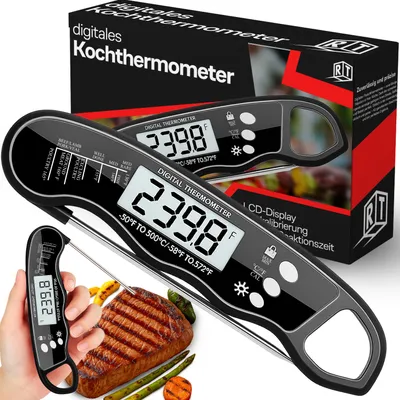 Produktbild von Digitales Küchenthermometer Braten BBQ Koch Thermometer Haushaltsthermometer Küche Universales Kochthermometer Fleischthermometer Fleisch Ofen Retoo