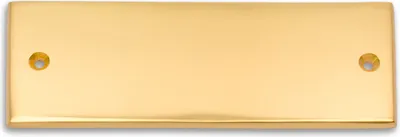 Produktbild von Metallschild »Messingschild, rechteckig - 125 x 45 x 3 mm - Form G«, Messing, rechteckig, Innen- und Außenbereich