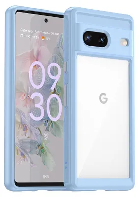 Obrázek produktu pro Pouzdro pro Google Pixel 7 průhledné, nárazuvzdorné TPU silikonové ochranné pouzdro modré
