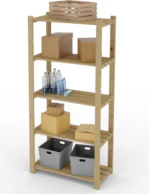 Produktbild von Bücherregal, Holzregal, Standregal, Wandregal, Regal mit 5 Böden, Büroregal, B-22 170x70x40 5 böden , Lagerregal, Aktenregal für ordner, Lenmar