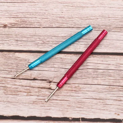 Obrázek produktu pro 2 kusy ručiček hodinek páka jehla zvedání odstranění opravy příslušenství (červená modrá)
