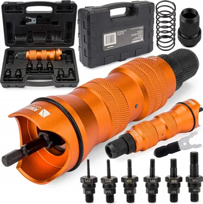 Produktbild von POWERMAT PM-NIA-6T Adapter für Bohrmaschine für Einnietmuttern Set 8tlg