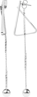 Produktbild von Akzent Edelstahl Ohrstecker, silberfarbig