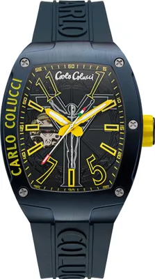 Produktbild von CARLO COLUCCI Automatikuhr Automatikuhr 100% Edelstahl gelb / Silikonarmband blau onesize Herren 41 x 53 CC100-1, CC100-2, CC101-1, CC101-2, CC103-1, CC103-2, CC104-1, CC104-2