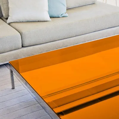 Image de DIMEXACT - Film de protection pour table en verre orange transparent - 152 cm x 0.5 m - en Rouleau