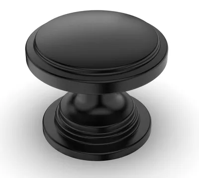 Produktbild von 12 Möbelknöpfe, Schrankknöpfe, schwarz verzinktes Aluminium, Schubladenknöpfe, Knöpfe für Schränke, Türknöpfe, Sideboardknöpfe, Kleiderschrankknöpfe…