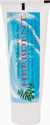 A tube of toothpaste on a white background.