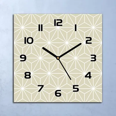Produktbild von Wanduhr Echt-Glas-Küchenuhr Geometrische Textur Quarz 30x30 Deko Bilder