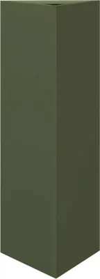 Image de vidaXL Bac à plantes 2 pcs. Vert olive Triangulaire 30x26x75 cm Acier