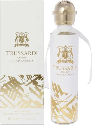 A product shot of a perfume bottle and its packaging.