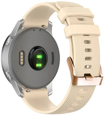 Produktbild von FFO2World 18-mm Silikon-Smartwatch-Armband – Für Garmin Vivoactive 4S, Venu 2S/3S/4 (41 mm), Forerunner 255S/265S & Huawei Watch GT 5/6 – Starlight