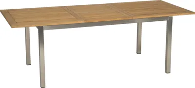 Produktbild von Stern Ausziehtisch 162/220x90 cm Edelstahl mit Teakplatte ; 417379