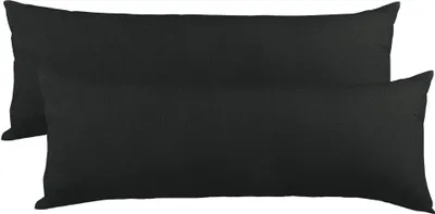 Zdjęcie produktu dla Zestaw dwóch poszewek BeNature 40x145, czarne, z dżerseju z bawełny mako, z zamkiem błyskawicznym