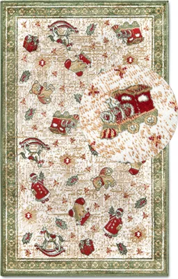 Zdjęcie produktu dla 50x80 cm Kawałek dywanu Villeroy & Boch Toy's delight z ciętym włosiem 106218 Zielony, wielokolorowy