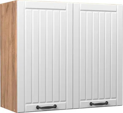 Produktbild von Küchenglasschrank Vicco Fame-Line Weiß Landhaus 80 cm, Model 56838