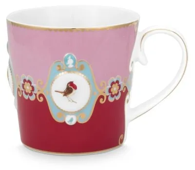 Image de PIP STUDIO Love Birds Medaillion Henkelbecher rot/pink 250ml
