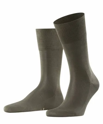 Produktbild von FALKE Herren Socken - Tiago, Strümpfe, Unifarben, Baumwollmischung, 41-48 Grün (Military) 45-46