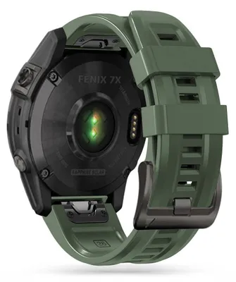 Zdjęcie produktu dla Pasek Tech-Protect IconBand do Garmin Fenix ​​​​3, 5X, 3HR, 5X Plus, 6X, 6X Pro, 7X, ciemnozielony